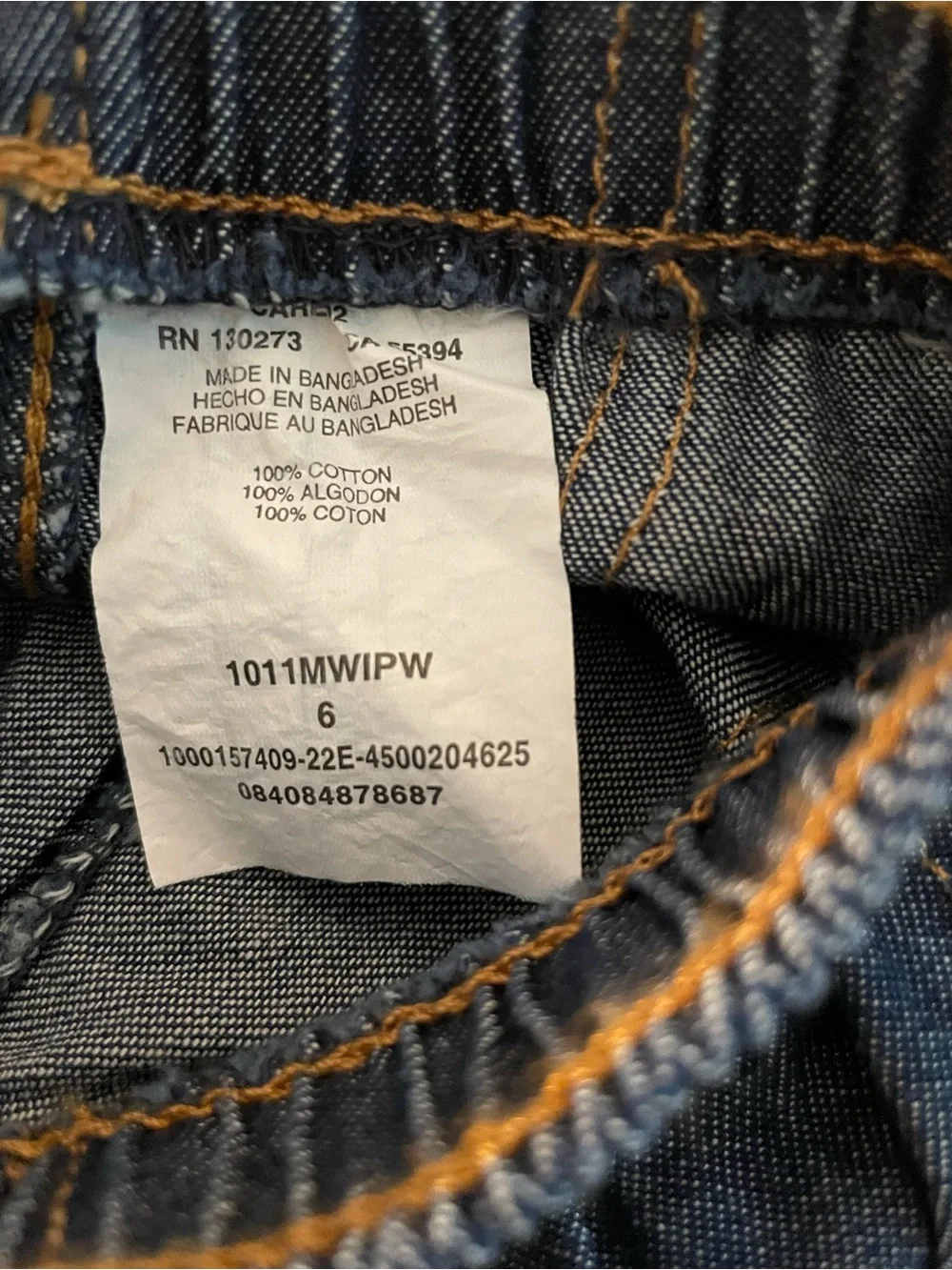 Wrangler Dark Blue Denim Baby Bloomers